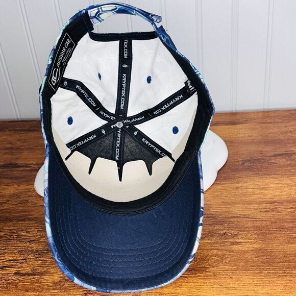 Kryptek American Flag USA Patch Hat OS Adjustable Blue White Green Kaleidoscope - Picture 7 of 11